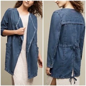 HEI HEI/Anthropologie Long Smock Denim Blue Jacket